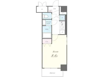 エム スクエア(1K/2階)の間取り写真