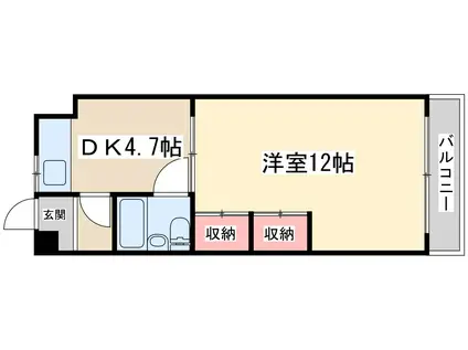 橋本第2総合ビル(1DK/2階)の間取り写真