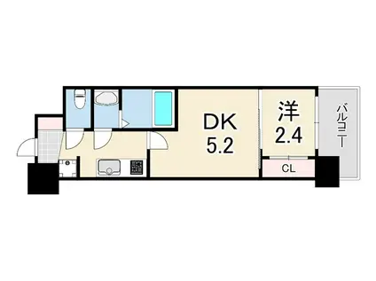 シティハウスシマムラB棟(2DK/2階)の間取り写真