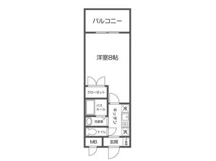 アプリコットステイツ(1K/4階)の間取り写真