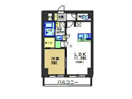 RURBAN HASHIMOTO(1LDK/1階)の間取り写真