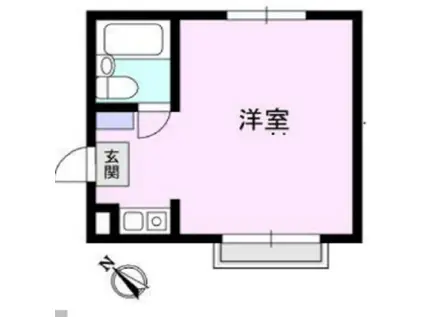 ターキーズ田園調布第1(ワンルーム/1階)の間取り写真