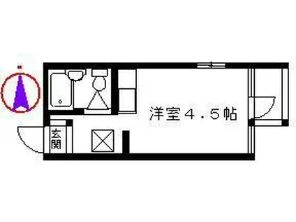 ビラエクセル21(ワンルーム/4階)の間取り写真