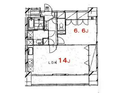 近鉄エルコート大森(1LDK/10階)の間取り写真