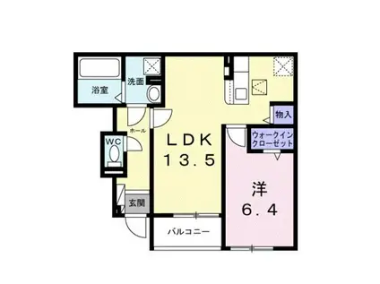 ヴェルデ ルーチェ(1LDK/1階)の間取り写真