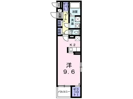 コオリナ(1K/2階)の間取り写真