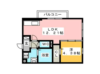 SUN QUEST(1LDK/2階)の間取り写真
