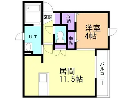 プチメゾン高砂 A・B(1LDK/2階)の間取り写真