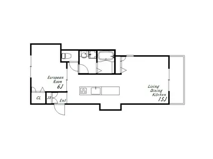コティ大久保(1LDK/1階)の間取り写真