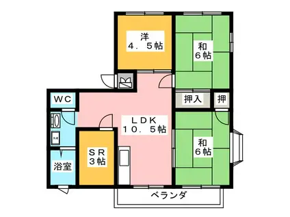 ウィンディアUI(3SLDK/2階)の間取り写真