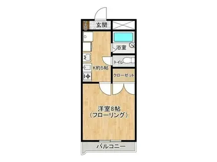 アコーズ泉中央(1K/4階)の間取り写真