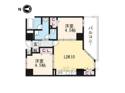 LATTICEHIGASHINOANNE(2LDK/9階)の間取り写真