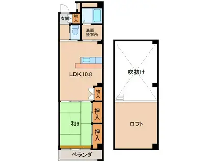 ヤマイチPLAZA吉田II(1LDK/3階)の間取り写真