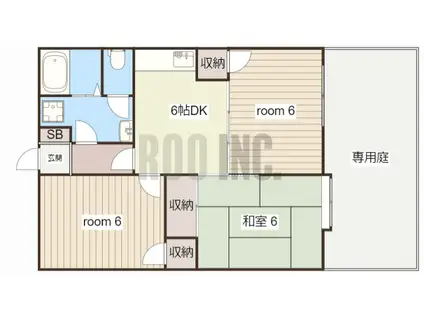 アンバーパール(3DK/1階)の間取り写真