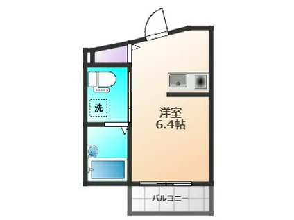 メルディア東久留米(1K/1階)の間取り写真