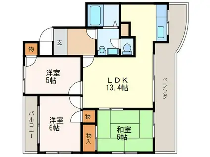 アルゴヴィラージュ高峰(3LDK/3階)の間取り写真