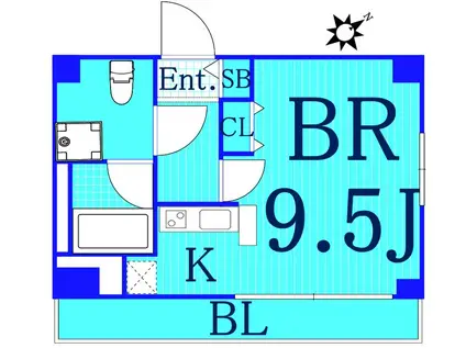 スペランツア(1K/3階)の間取り写真