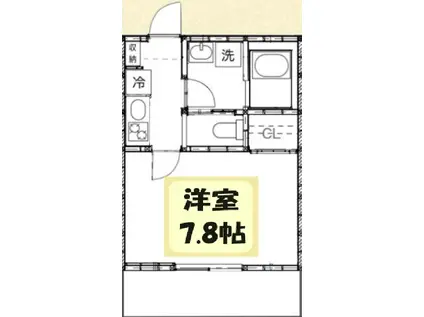 リーラ浦和美園(1K/1階)の間取り写真
