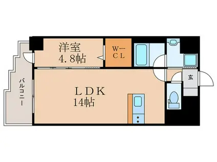 CREWS.REINE(1LDK/3階)の間取り写真