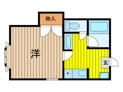 ひかりハイツ領家(1K/3階)の間取り写真