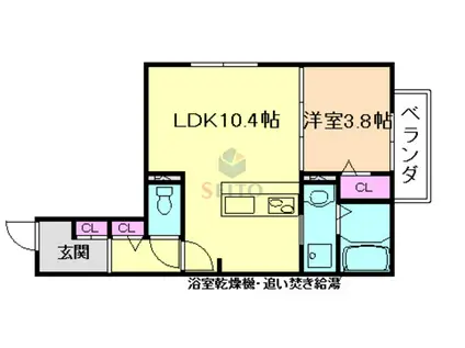 アヴェニール服部(1LDK/2階)の間取り写真