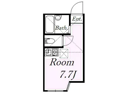ユナイト安針リシュリーの杜(ワンルーム/2階)の間取り写真
