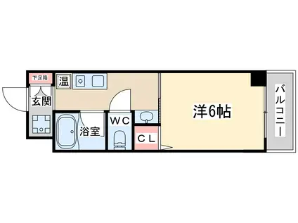 エルシャ南森町(1K/6階)の間取り写真