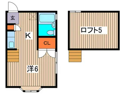 第3コーポロイヤル(1K/1階)の間取り写真
