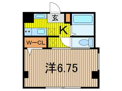 NOIR ET BLANC蕨(1K/5階)の間取り写真