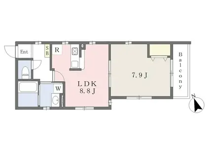 PRECIOUS MORIOKA(1LDK/5階)の間取り写真