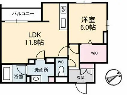 SADAEMON(1LDK/2階)の間取り写真