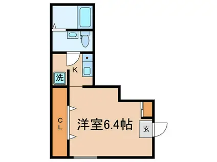 PATIO DE本郷(1K/1階)の間取り写真