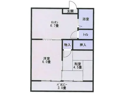 吉村マンション(2DK/2階)の間取り写真