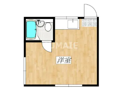 コーポクレ(ワンルーム/2階)の間取り写真