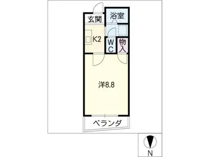 エクセル浅間(1K/5階)の間取り写真