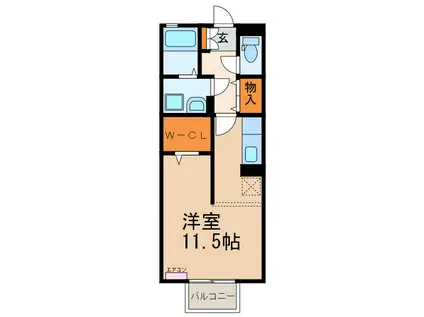 ラ フォーレ幸心(ワンルーム/2階)の間取り写真