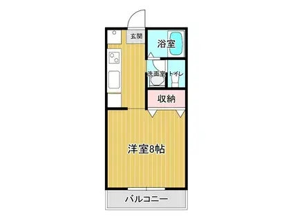 BEAMS (1K/1階)の間取り写真