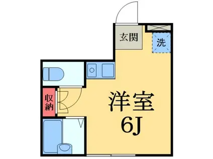 ドミールパスァパス(ワンルーム/1階)の間取り写真