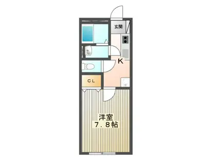 グレース広野(1K/2階)の間取り写真