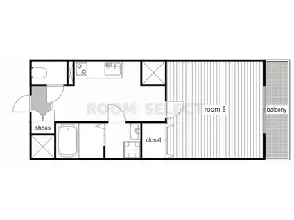 アラニII(1K/3階)の間取り写真