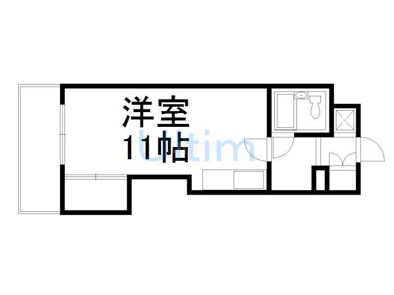 ソレアード西大路五条(ワンルーム/5階)の間取り写真