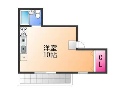 泉佐野HIRANOマンション(ワンルーム/1階)の間取り写真