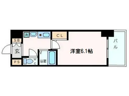 エスリード南森町駅前(1K/5階)の間取り写真