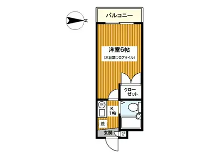 ドルフィン新杉田(1K/3階)の間取り写真