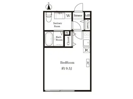 グランドソレイユ戸越(ワンルーム/2階)の間取り写真