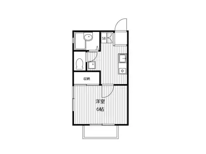 メゾンストリーム(1K/2階)の間取り写真