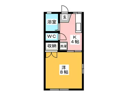 メゾン ボナール(1K/1階)の間取り写真