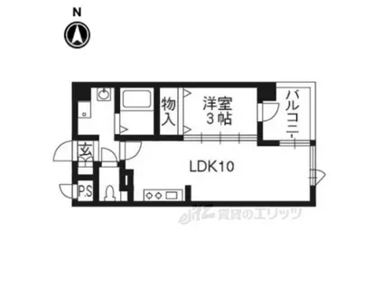 ベルエトフYⅡ(1LDK/4階)の間取り写真