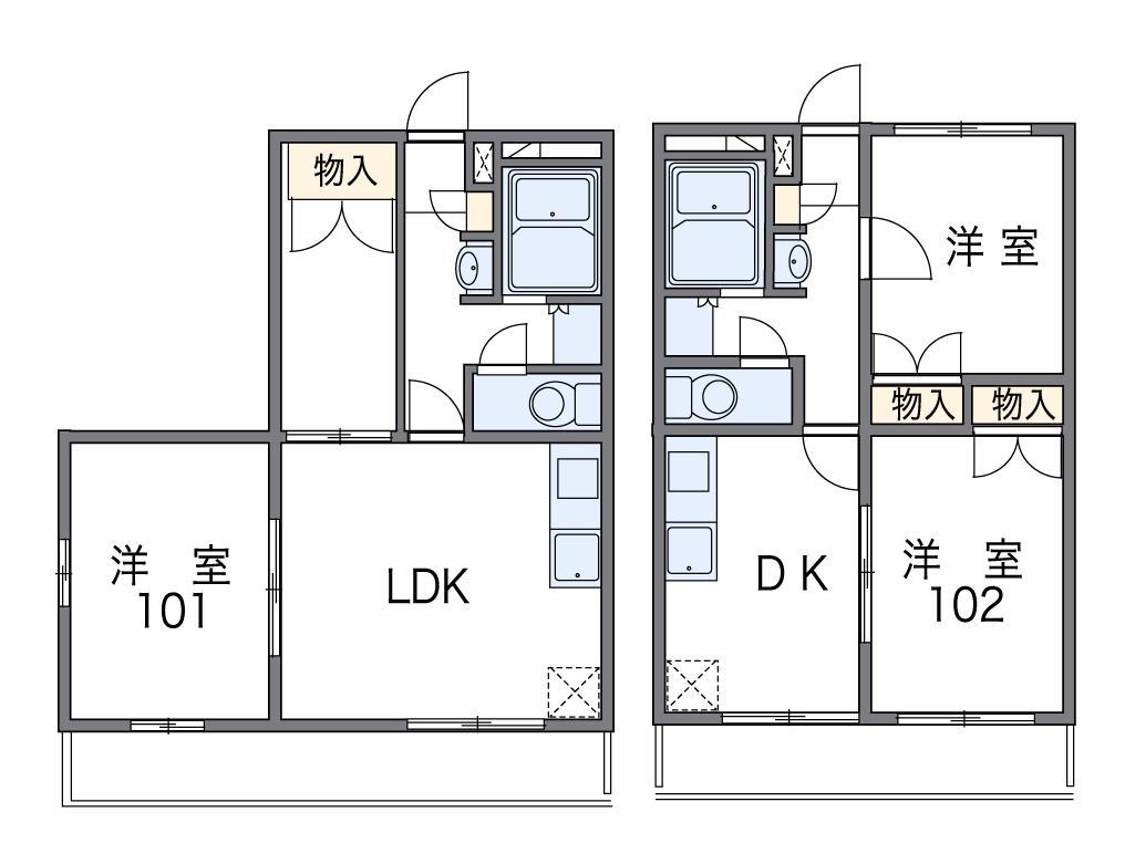 レオパレス西宮北B(1SLDK/1階)の間取り写真