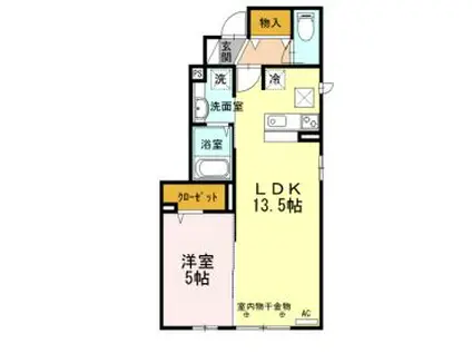 ヴィラアカシア(1LDK/1階)の間取り写真